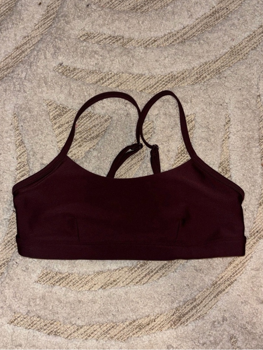 Alo Yoga Alosoft Lavish Sports Bra in Black Cherry